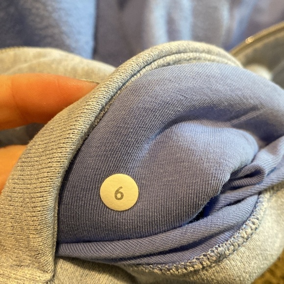 Lululemon Light Blue Heavy Zip Up Hoodie Jacket Size 6 in EUC - Picture 7 of 8